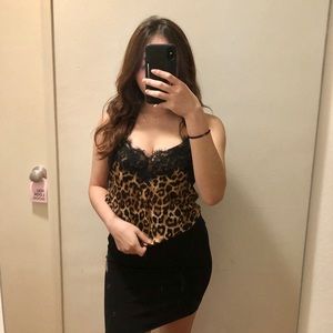 Zara cheetah print top